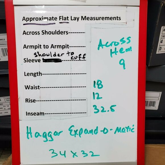 Haggar Mens 34 x 32 Dress Pants Expand-O-Matic Gray Heather Pockets Flat Front - Picture 6 of 12